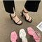 Luxury Square Toe Cross Strap Heels